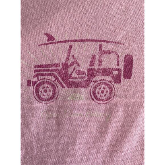 Womens Life is Good Tee Size XL JEEP Pre Owned Pink - Picture 2 of 7